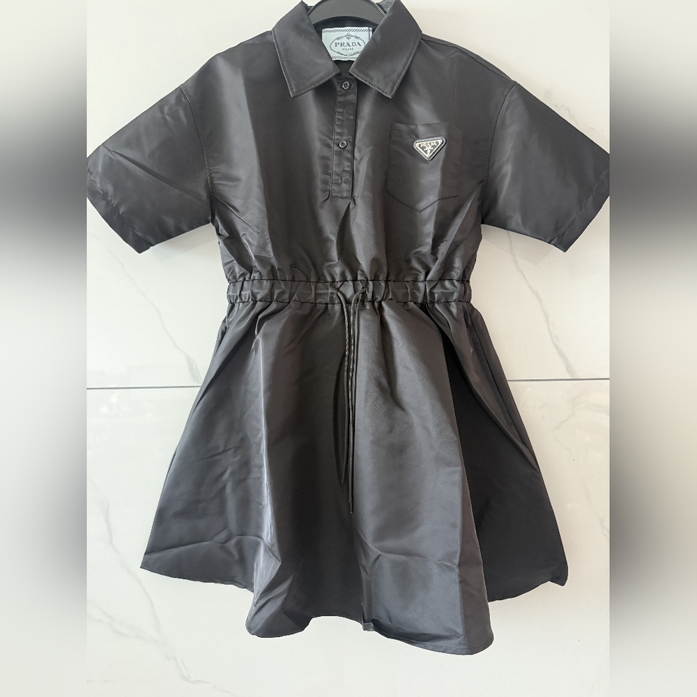 Prada Black Cinched Waist Dress